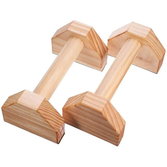 Handcrafted Solid Wood Parallettes Bars – 30CM Unique Natural Fitness Equipment