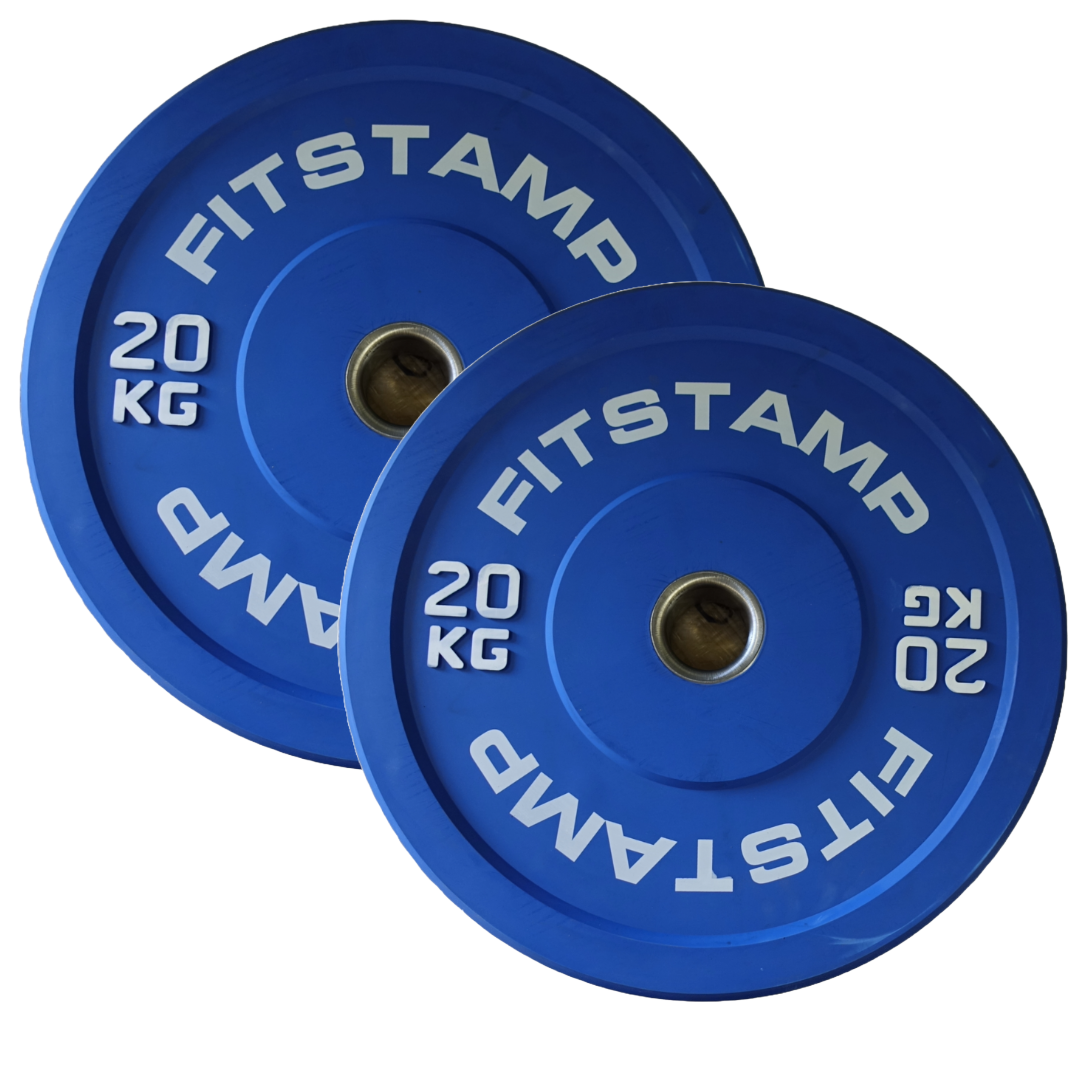Colour Rubber 2" Olympic Bumper Plates Gym Weight Disc 5 10 15 20 25 KG