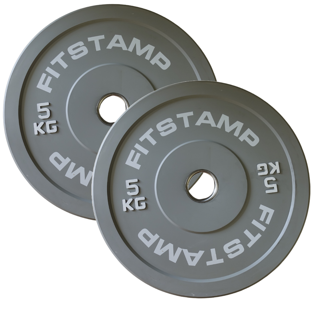 Colour Rubber 2" Olympic Bumper Plates Gym Weight Disc 5 10 15 20 25 KG