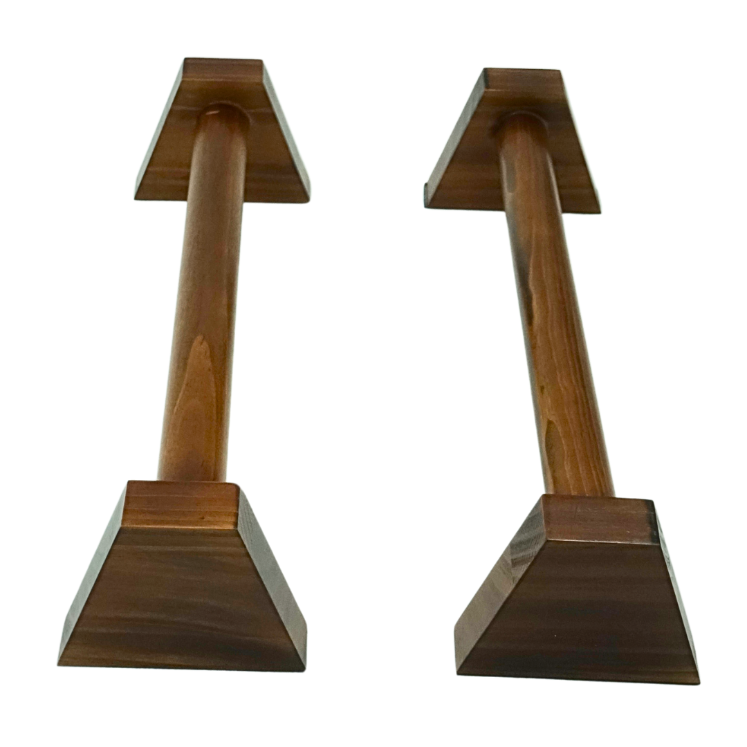 Handcrafted Solid Wood Parallettes Bars – 50CM | Unique Artisan Fitness Equipment